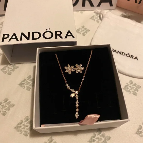 Geometric Pendant Pandora Vintage Collier Necklace Pandora